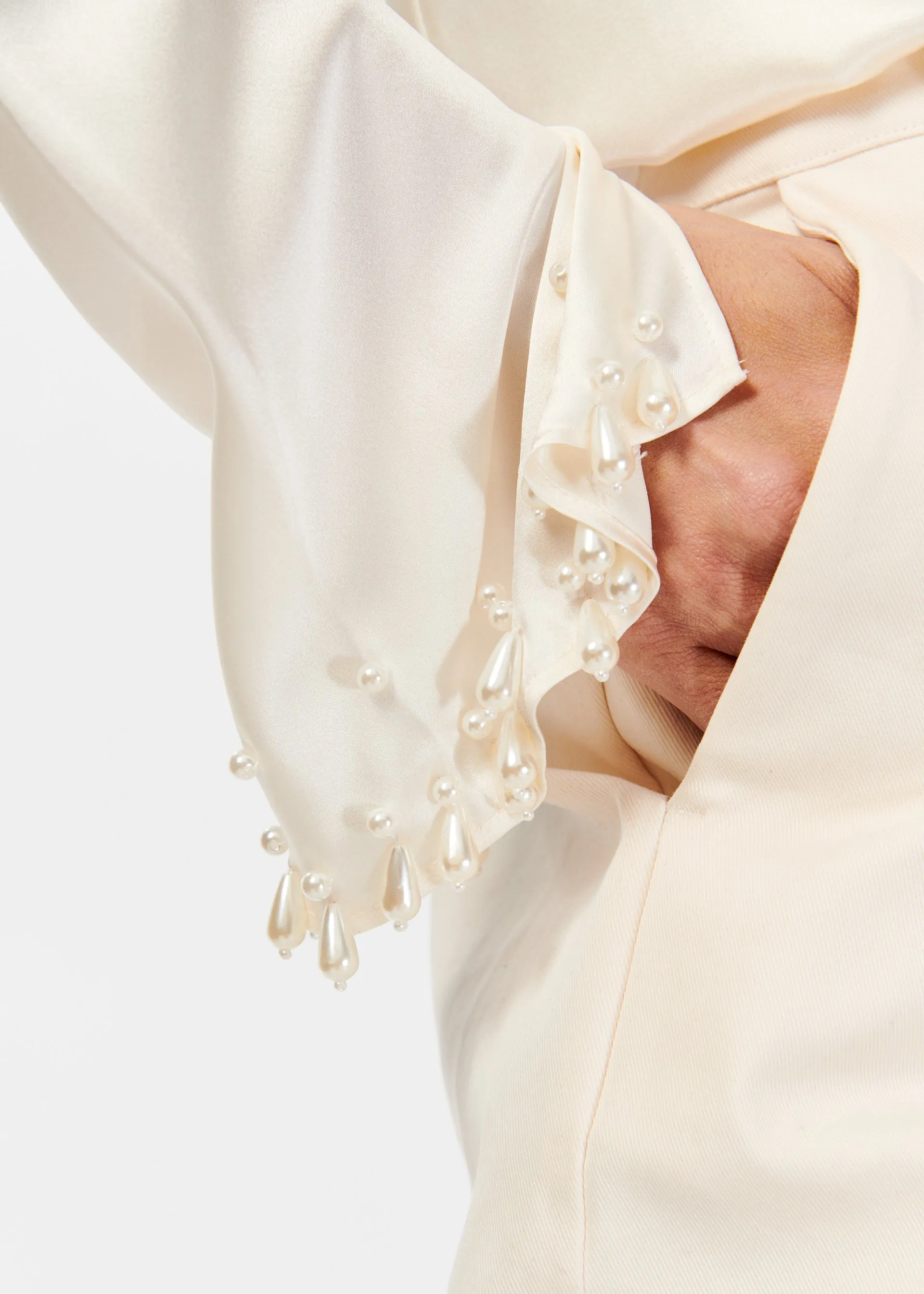 Margarita Pearl Top Macadamia sold by Cami NYC product image thumbnail 2