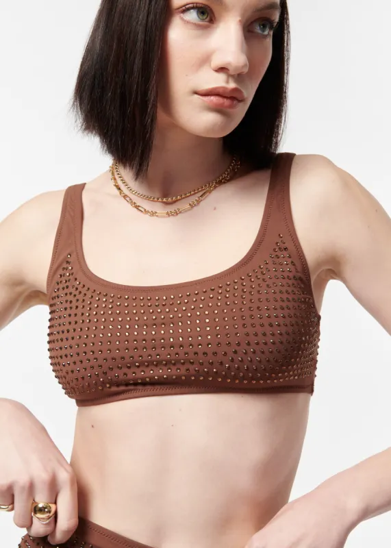 Crystal Bikini Top Coconut sold by Cami NYC