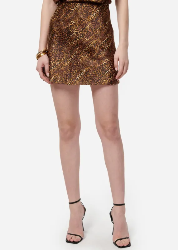 Aviva Mini Skirt Animal Print sold by Cami NYC