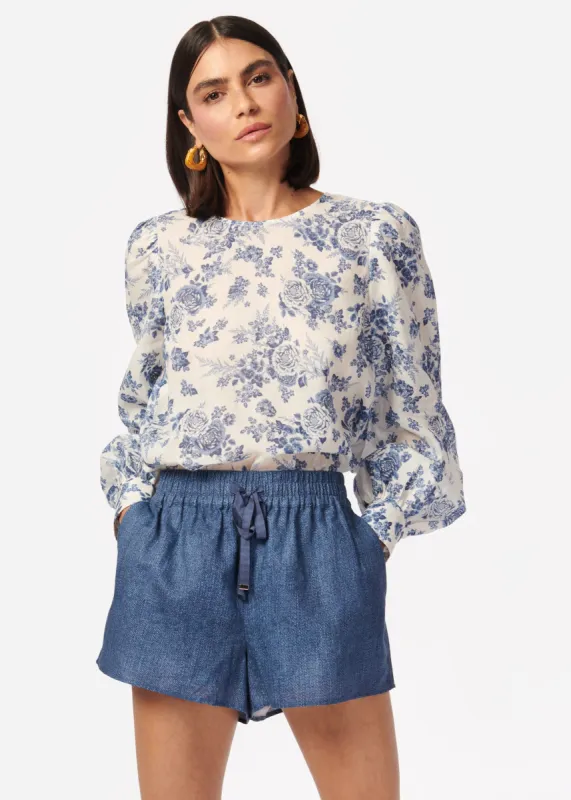 Vivi Top Stonewash Floral sold by Cami NYC