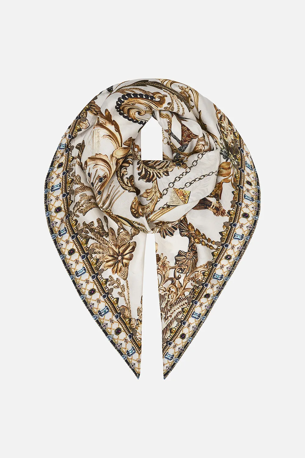 LARGE SQUARE SCARF ROAD TO RICHESSE sold by Camilla