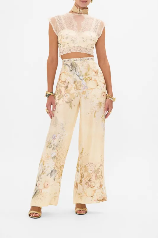 MINIMAL WIDE LEG PANT ADORNED IN ANTIQUITY sold by Camilla