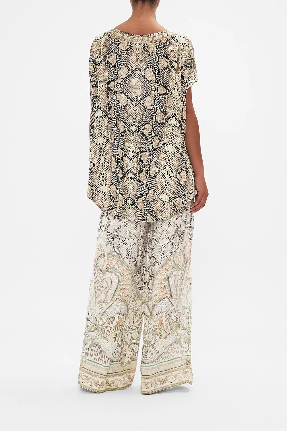 LOOSE FIT SCOOP NECK JERSEY TEE LOOKING GLASS HOUSES sold by Camilla product image thumbnail 2