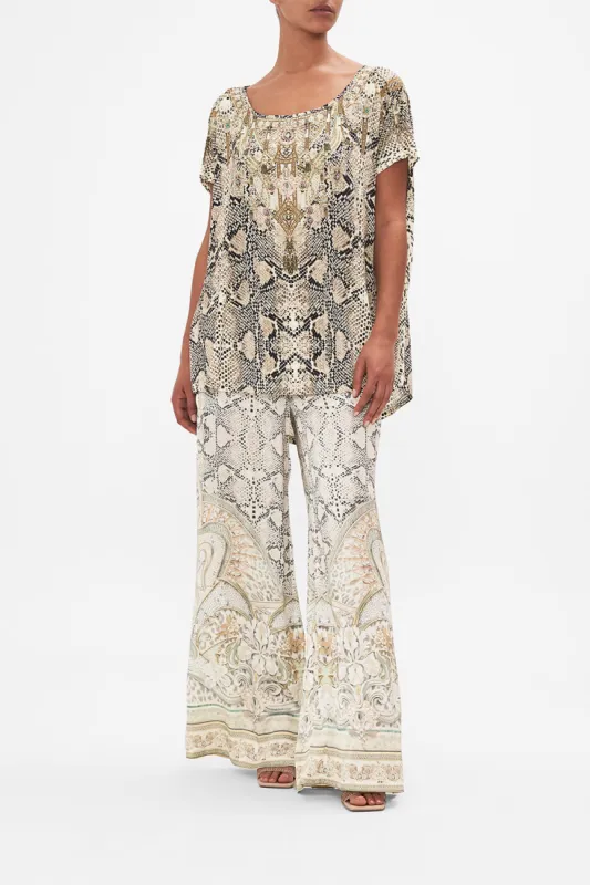 LOOSE FIT SCOOP NECK JERSEY TEE LOOKING GLASS HOUSES sold by Camilla