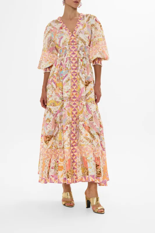 SHIRRED WAISTBAND LONG DRESS SEW YESTERDAY sold by Camilla