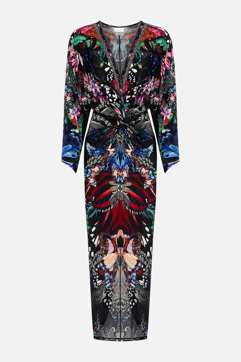 LONG SPLIT FRONT TWIST DRESS FLUTTER BY sold by Camilla product image thumbnail 3