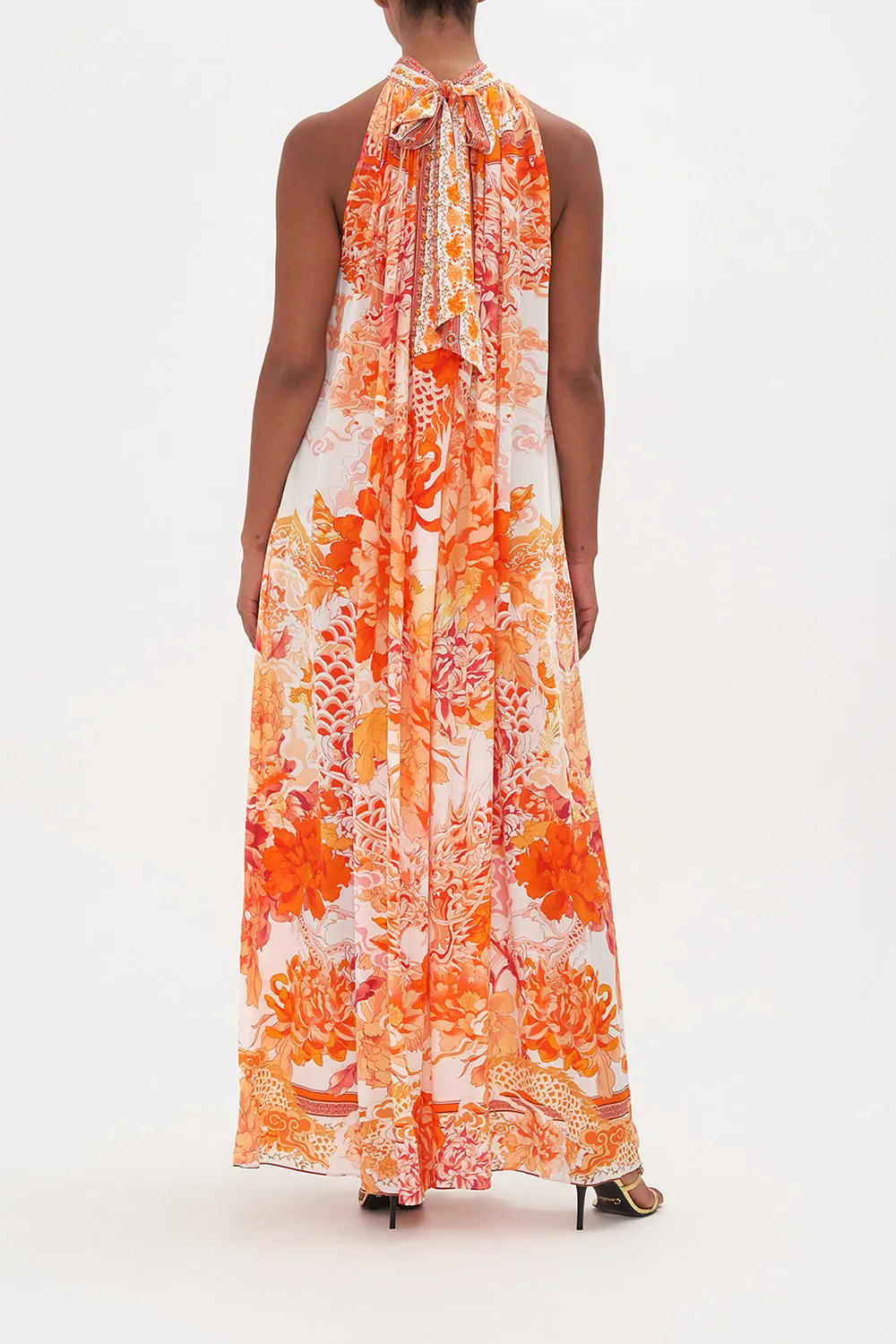 TIE NECK LONG DRESS DRAGON MOTHER sold by Camilla product image thumbnail 2