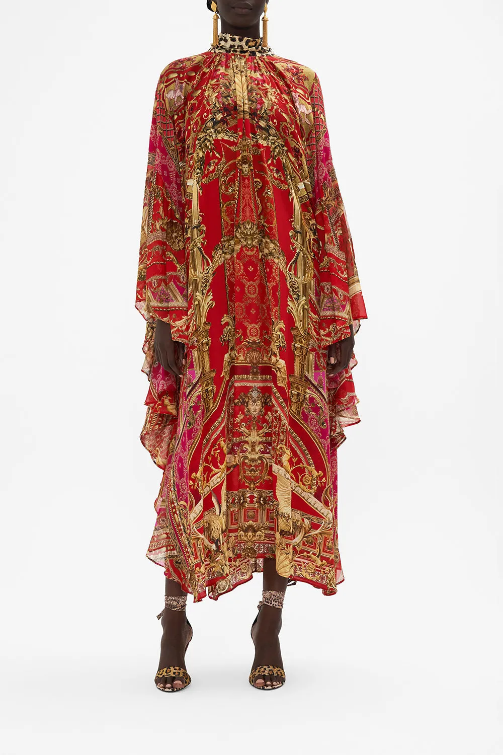 HIGH NECK RUFFLE KAFTAN SWEET SOPRANO sold by Camilla