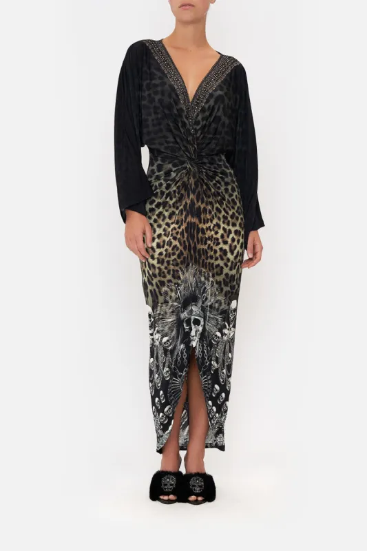 LONG SPLIT FRONT TWIST DRESS ORDER OF DISORDER sold by Camilla