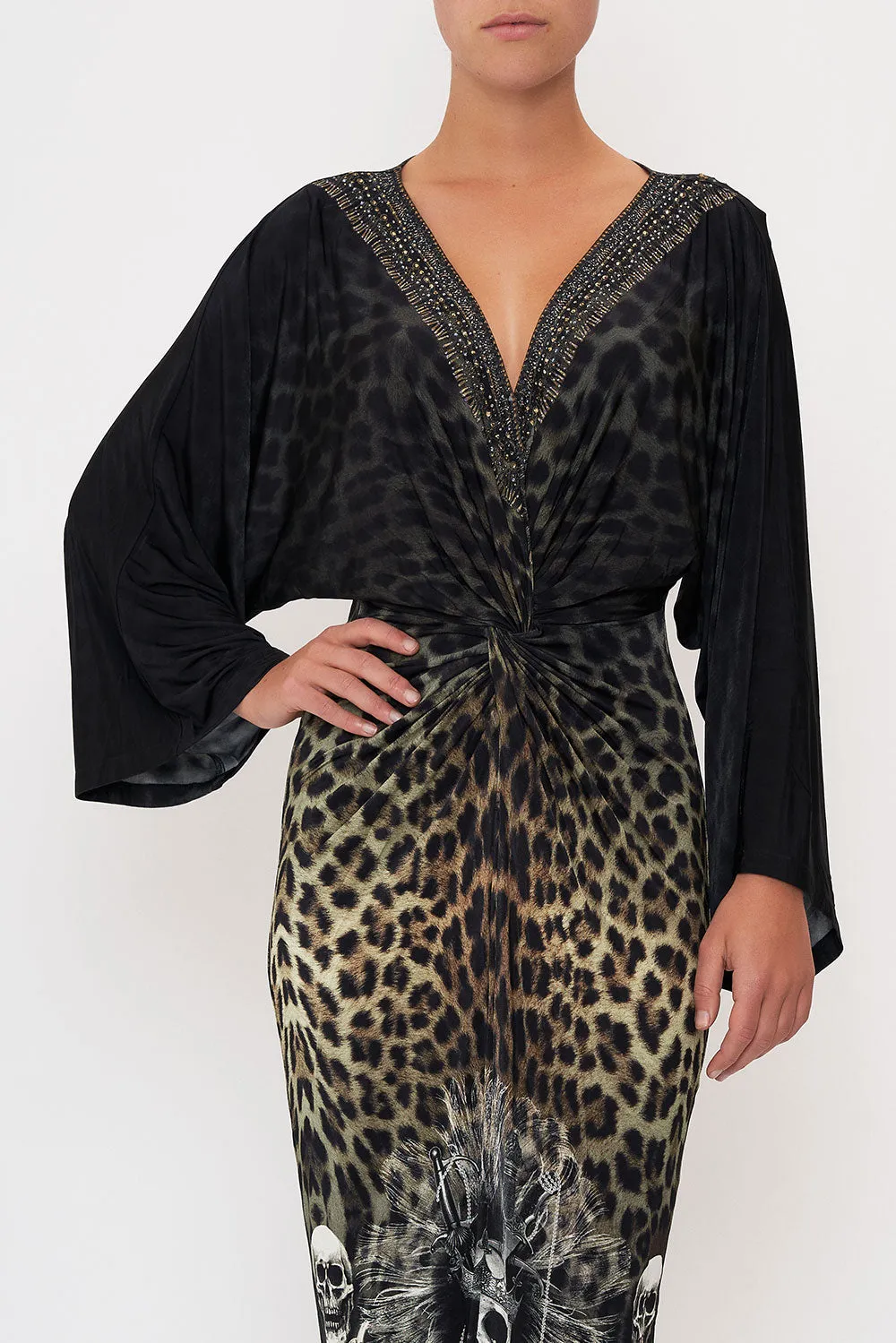 LONG SPLIT FRONT TWIST DRESS ORDER OF DISORDER sold by Camilla product image thumbnail 5