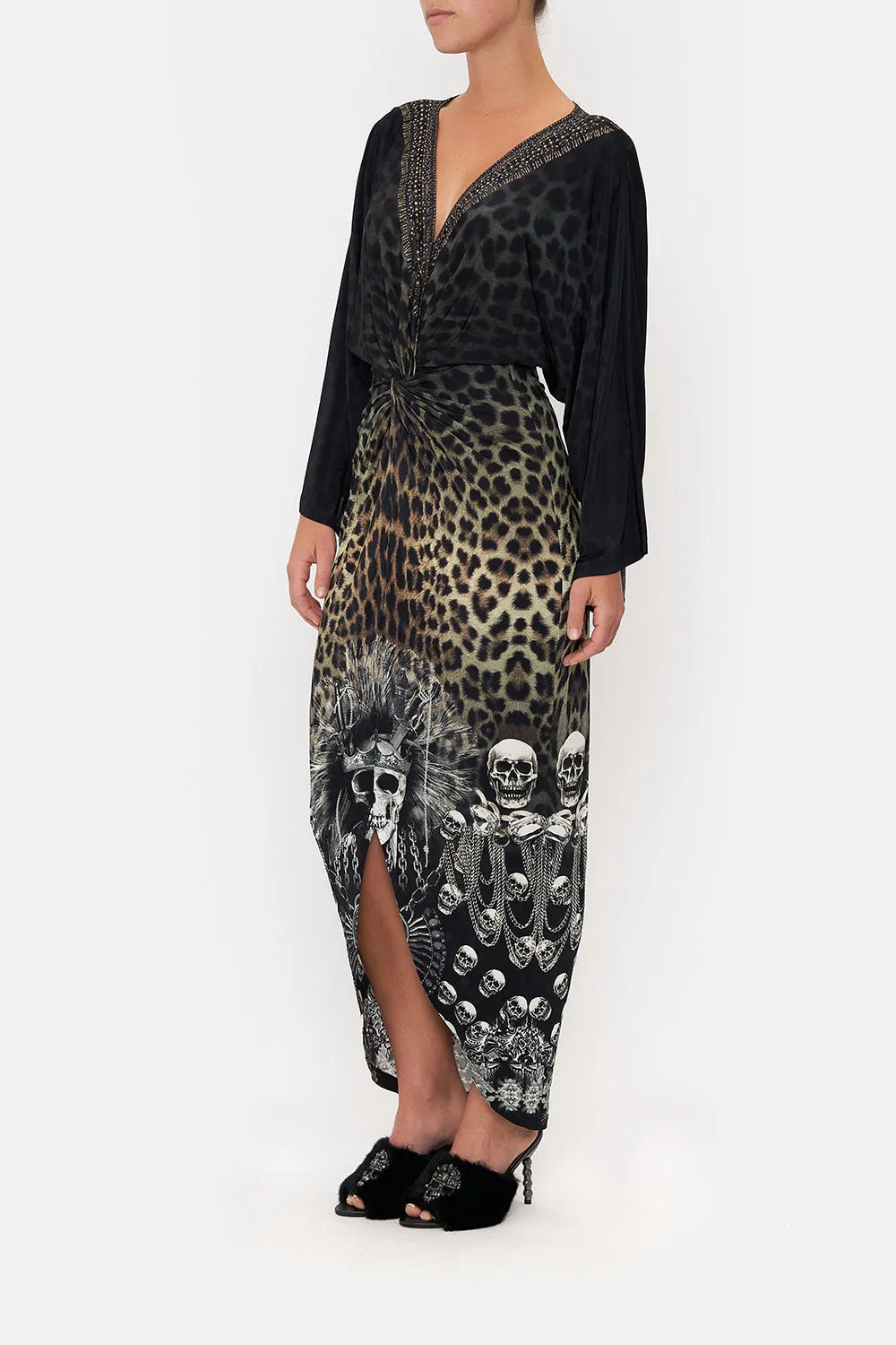 LONG SPLIT FRONT TWIST DRESS ORDER OF DISORDER sold by Camilla product image thumbnail 4