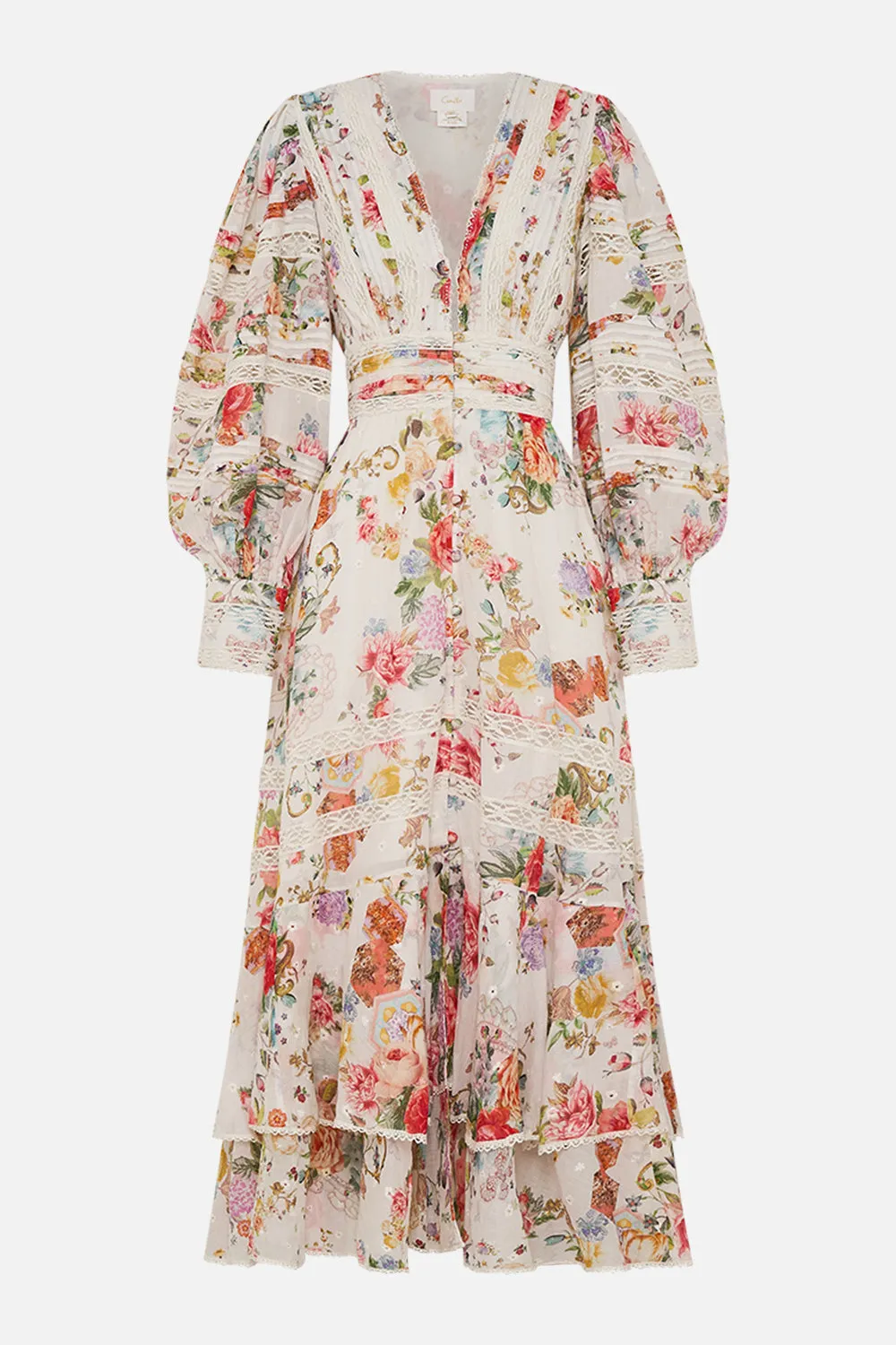 BUTTON FRONT DRESS WITH LACE INSERT DETAIL SEW YESTERDAY sold by Camilla product image thumbnail 3