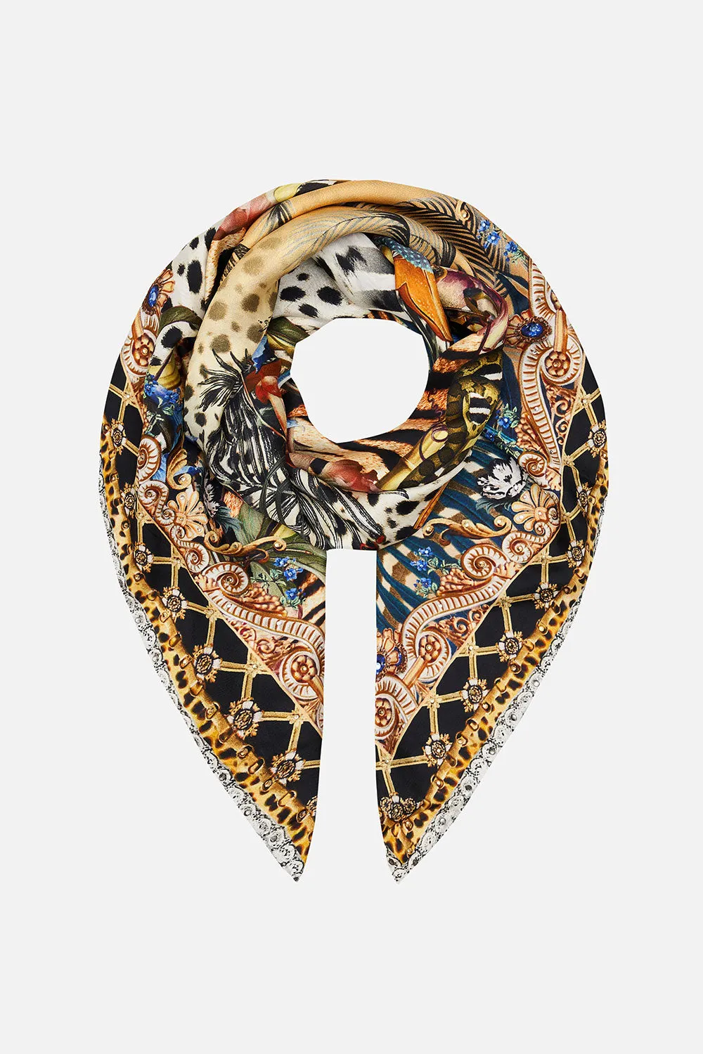 LARGE SQUARE SCARF NATURAL INSTINCT sold by Camilla