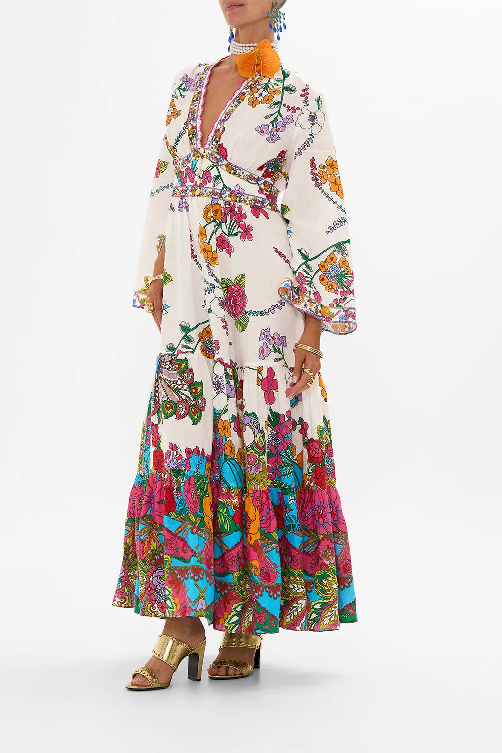 DRESS WITH TIERED SKIRT COSMIC PRAIRIE sold by Camilla product image thumbnail 4
