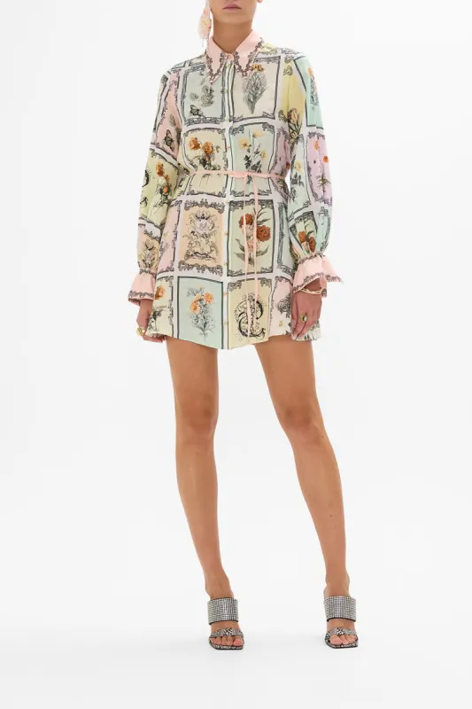 SHIFT SHIRT DRESS LONG LIVE LETTERPRESS sold by Camilla