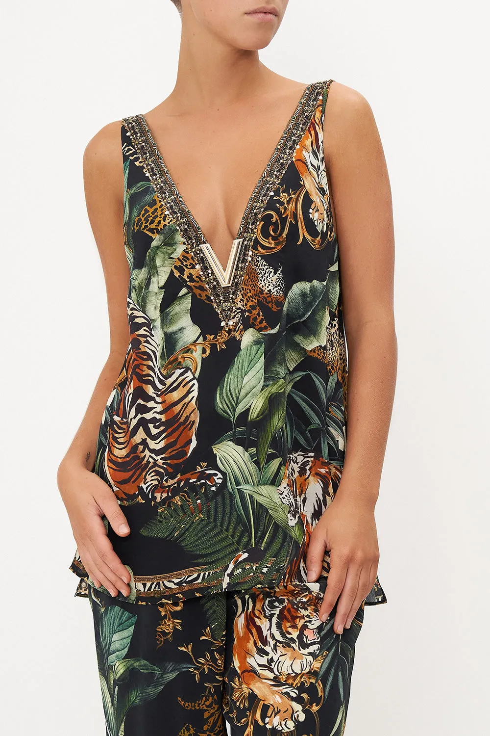 DEEP V-NECK TANK EASY TIGER sold by Camilla product image thumbnail 5