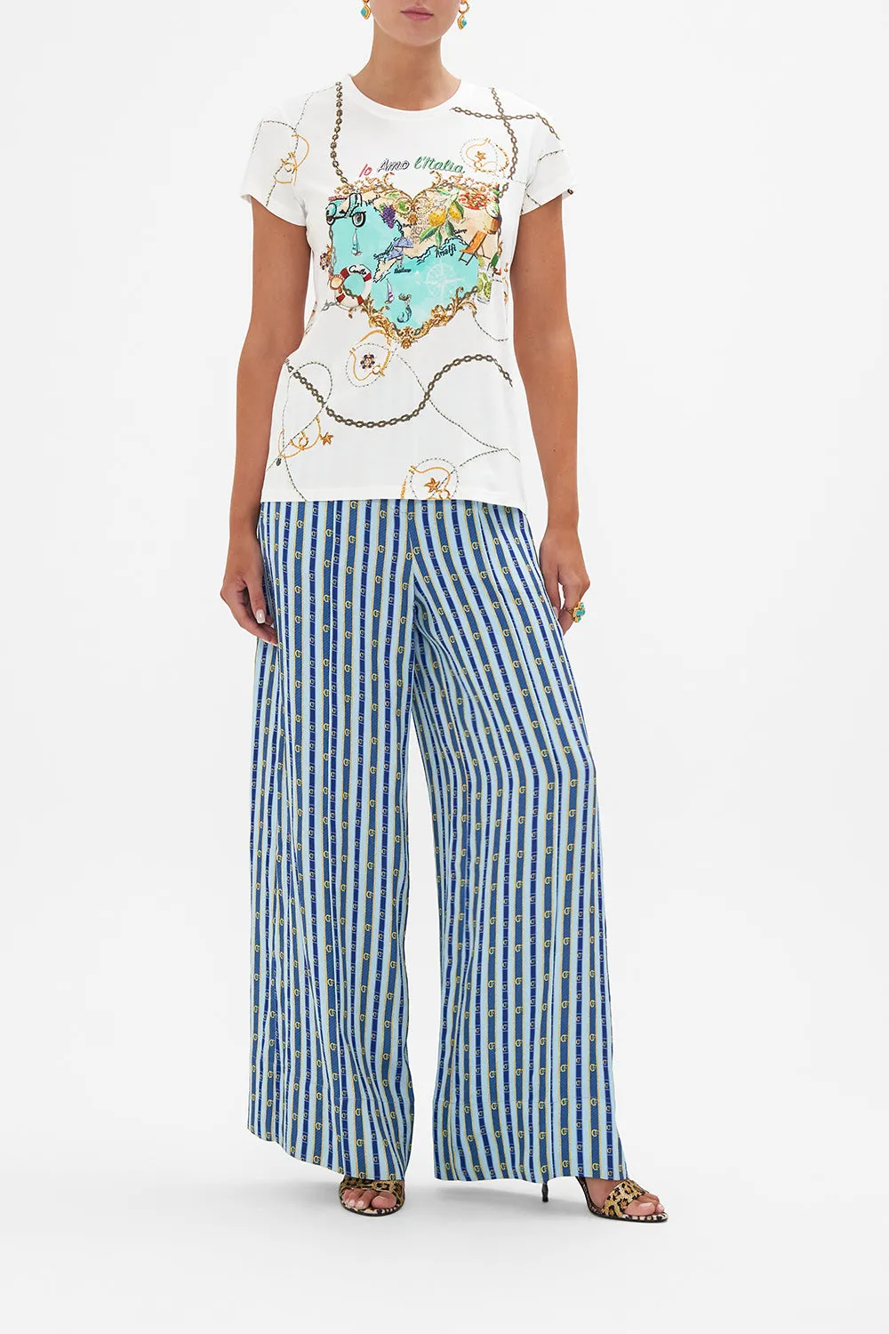 ORGANIC COTTON SLIM FIT TEE AMALFI LULLABY sold by Camilla