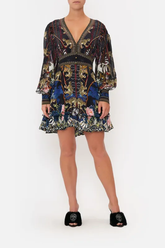 BUTTON FRONT FRILL DRESS HOLLYWOOD HEIST sold by Camilla