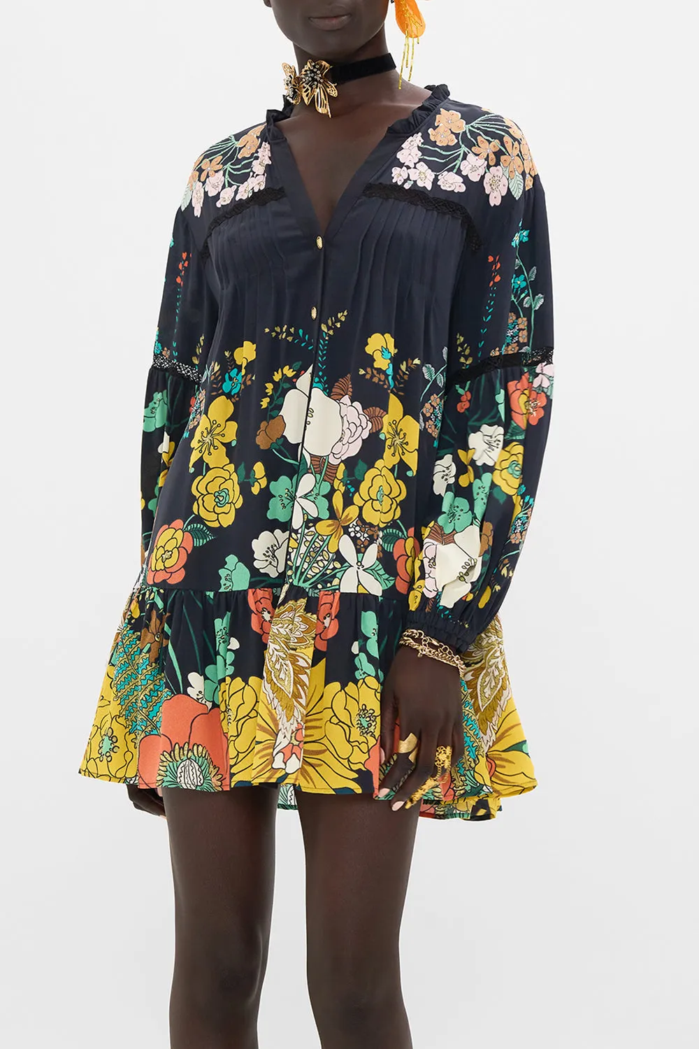 PINTUCK YOKE SHORT DRESS WE WORE FOLKLORE sold by Camilla product image thumbnail 5