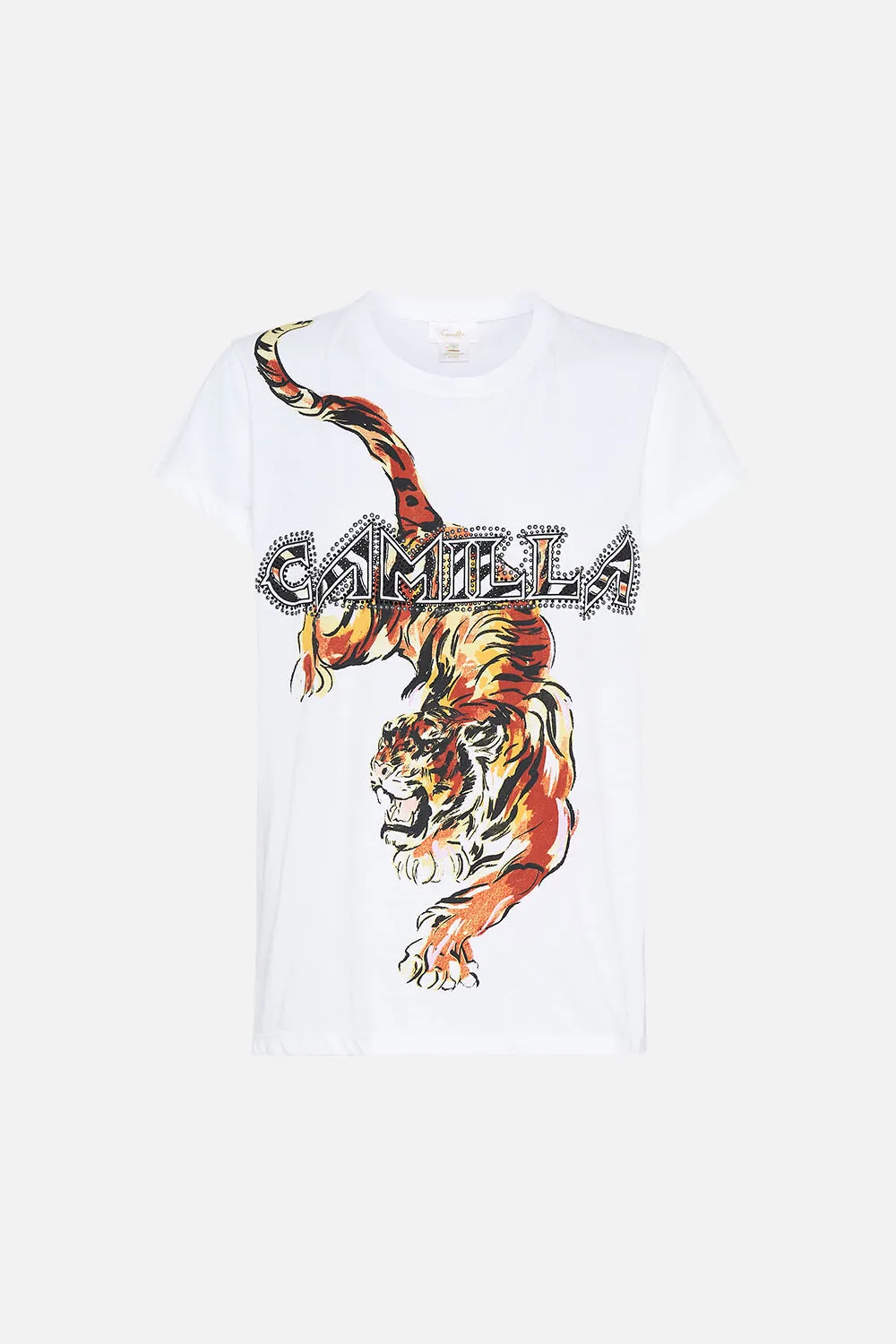 SLIM FIT ROUND NECK T-SHIRT TIGER TALK sold by Camilla product image thumbnail 3