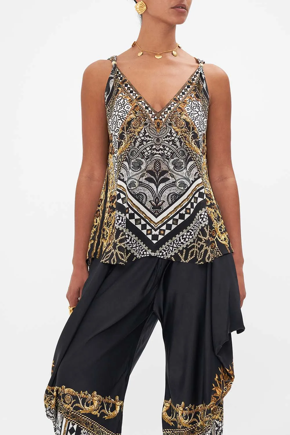 TANK TOP WITH STRAP BEAD DETAIL LOOK UP TESORO sold by Camilla product image thumbnail 5