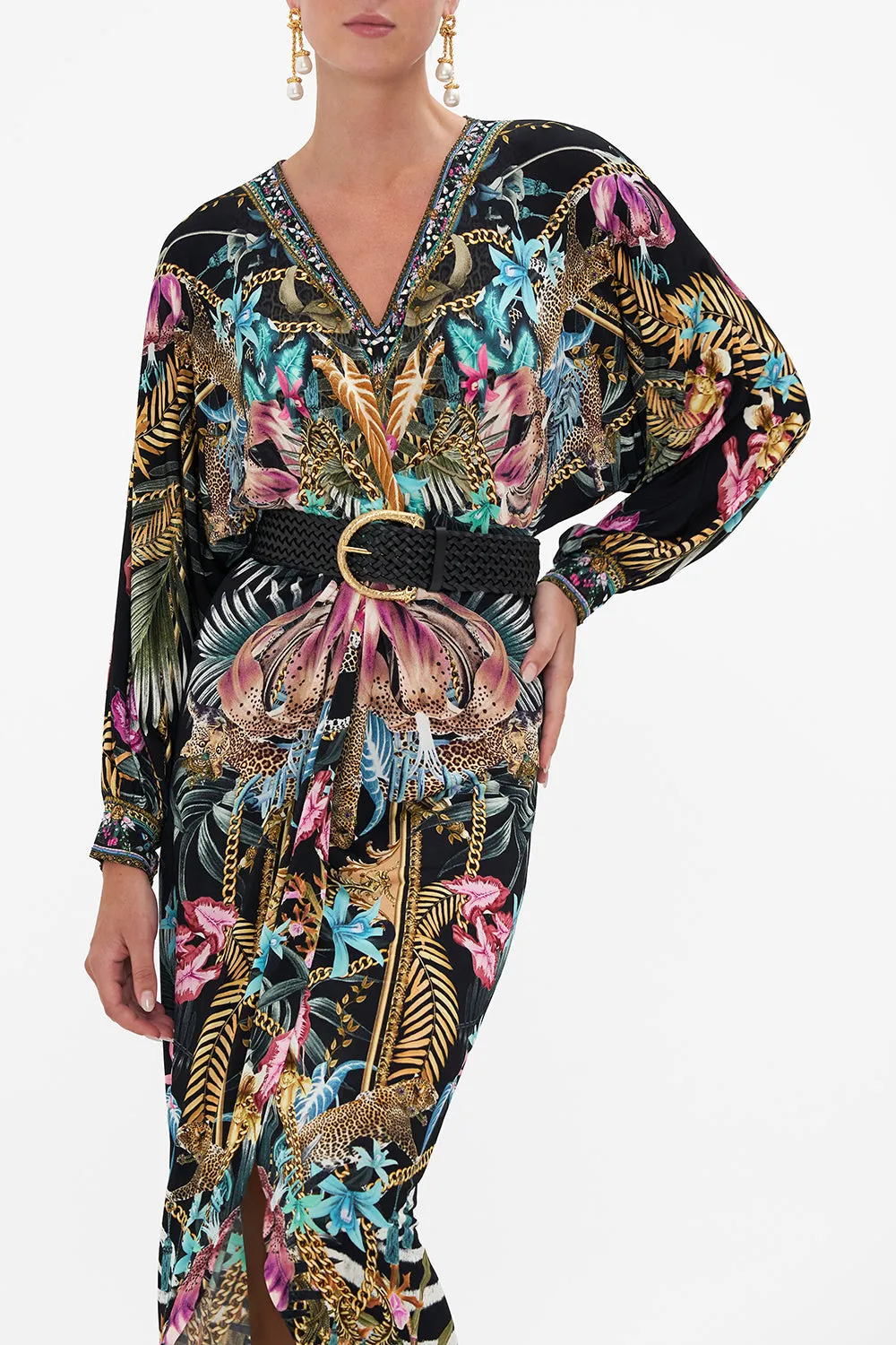 BRAIDED LEOPARD BUCKLE BELT SOLID BLACK sold by Camilla product image thumbnail 3