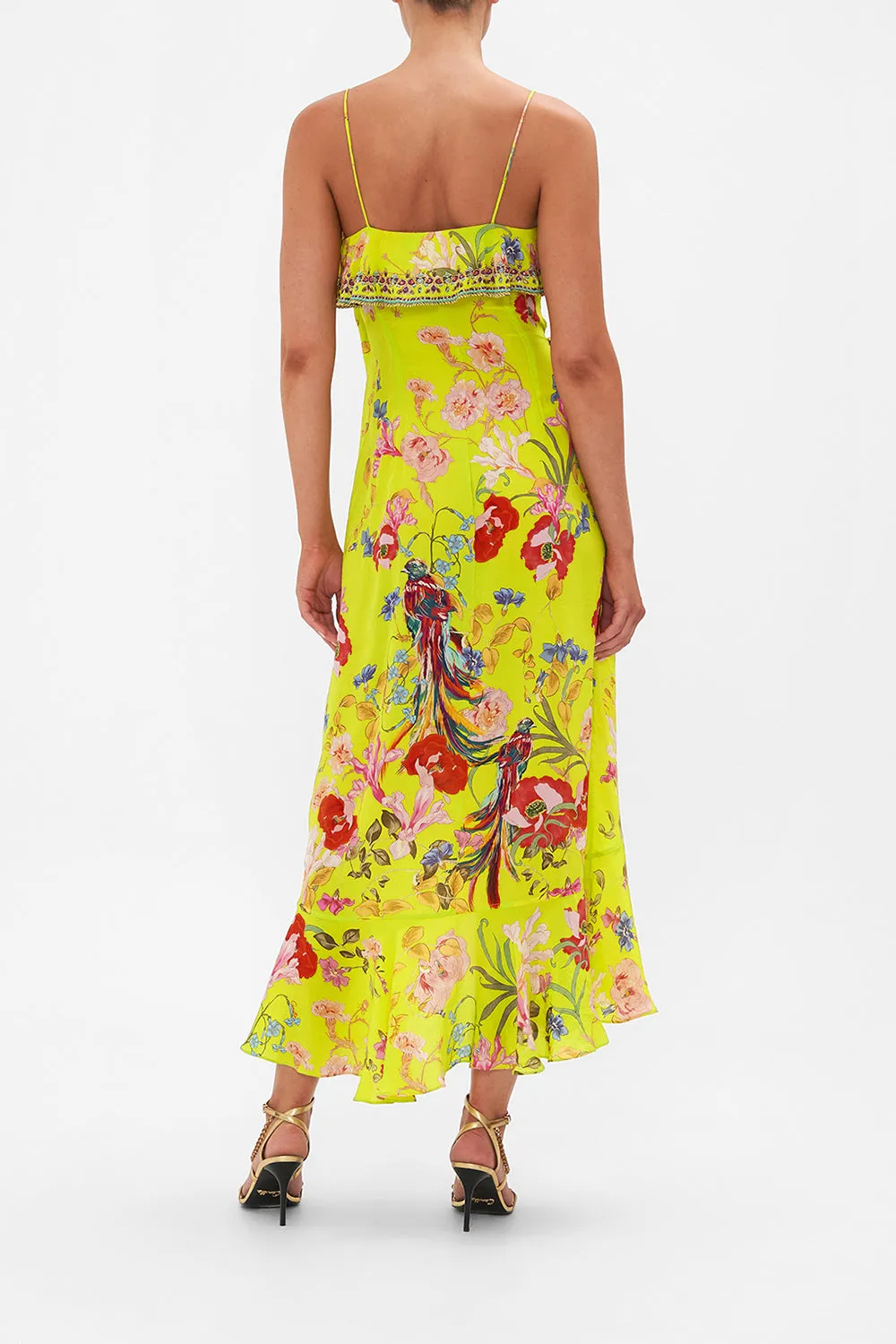 LONG WRAP DRESS WITH FRILL PEACOCK PROUD sold by Camilla product image thumbnail 2