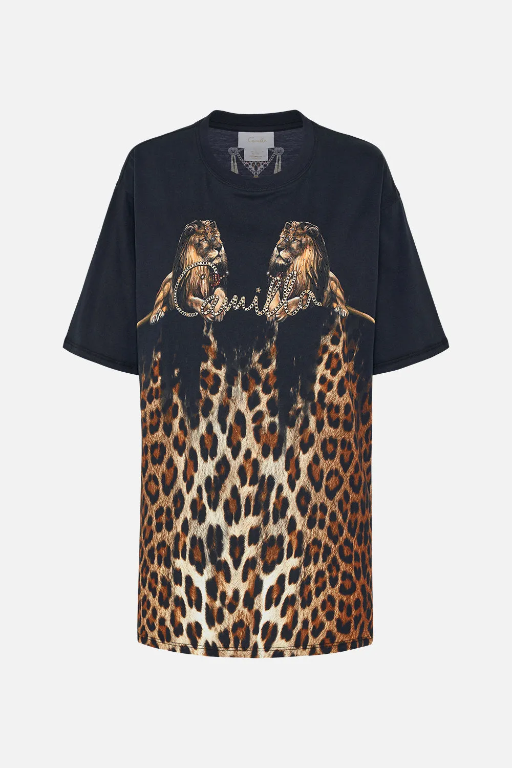 ORGANIC COTTON OVERSIZE BAND TEE - PRINTED JUNGLE DREAMING sold by Camilla product image thumbnail 3
