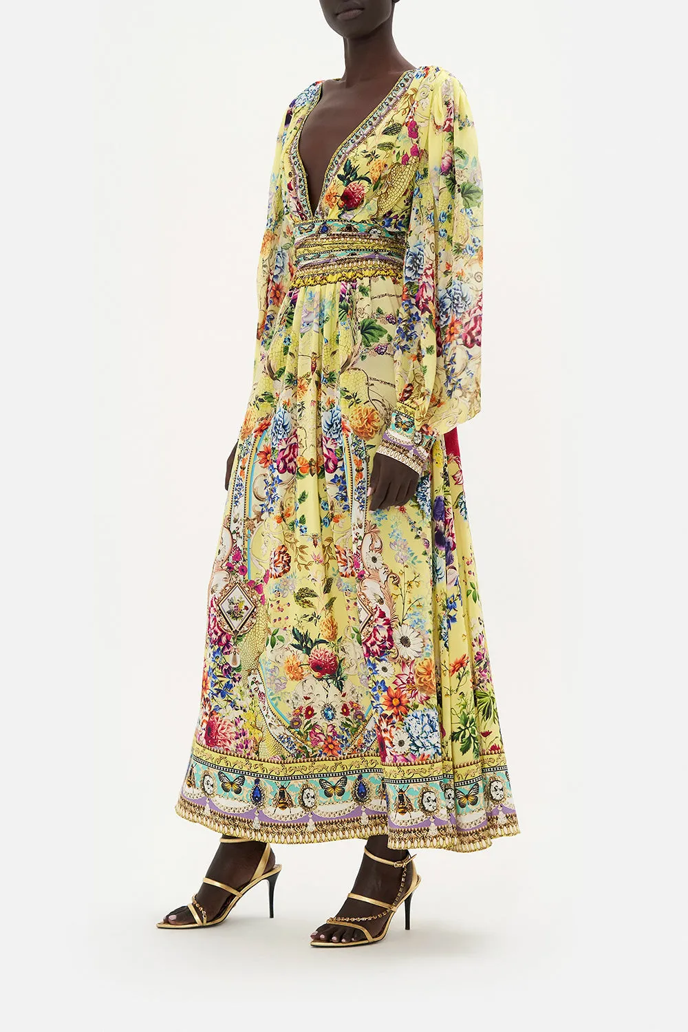 LONG DRESS WITH BLOUSON SLEEVE BIRDS AND THE BEES sold by Camilla product image thumbnail 4