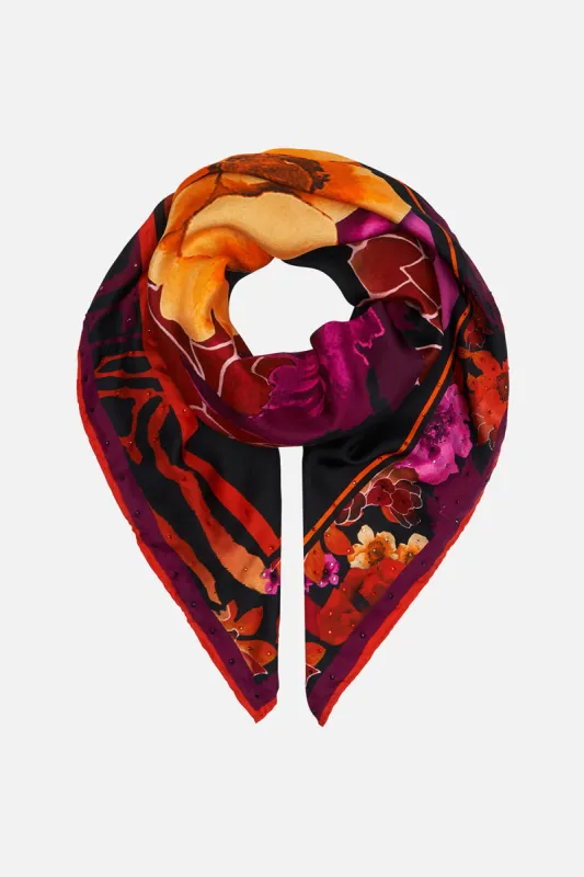 LARGE SQUARE SCARF MIDNIGHT POPPY sold by Camilla