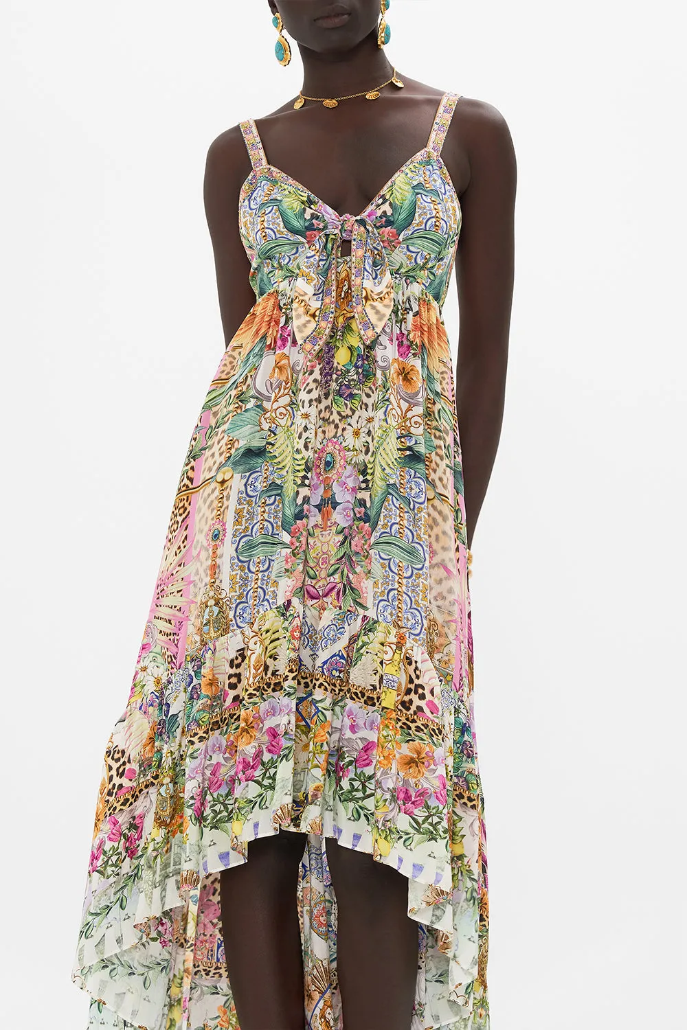 TIE FRONT HIGH LOW DRESS FLOWERS OF NEPTUNE sold by Camilla product image thumbnail 5