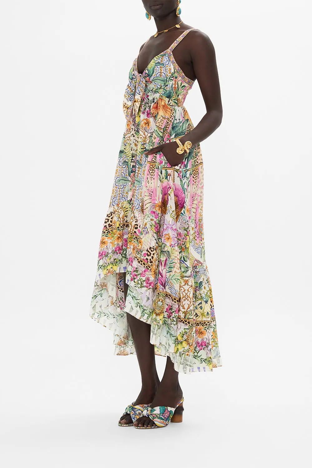 TIE FRONT HIGH LOW DRESS FLOWERS OF NEPTUNE sold by Camilla product image thumbnail 4