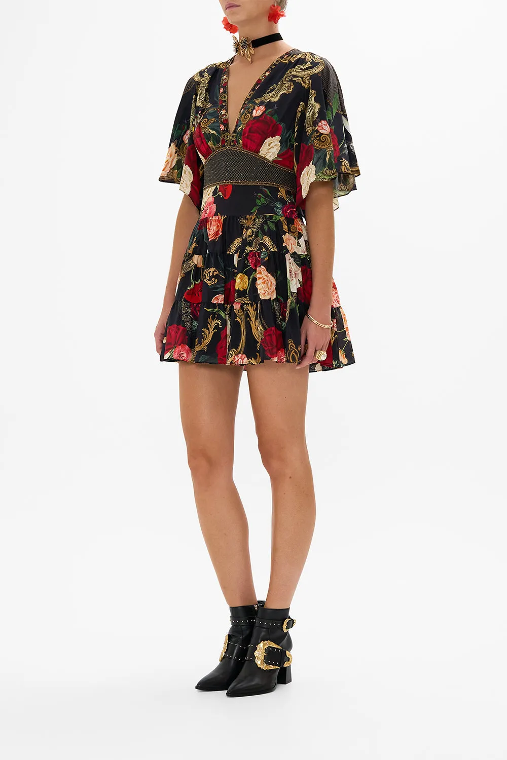 TIERED SKIRT MINI DRESS MAGIC IN THE MANUSCRIPTS sold by Camilla product image thumbnail 4