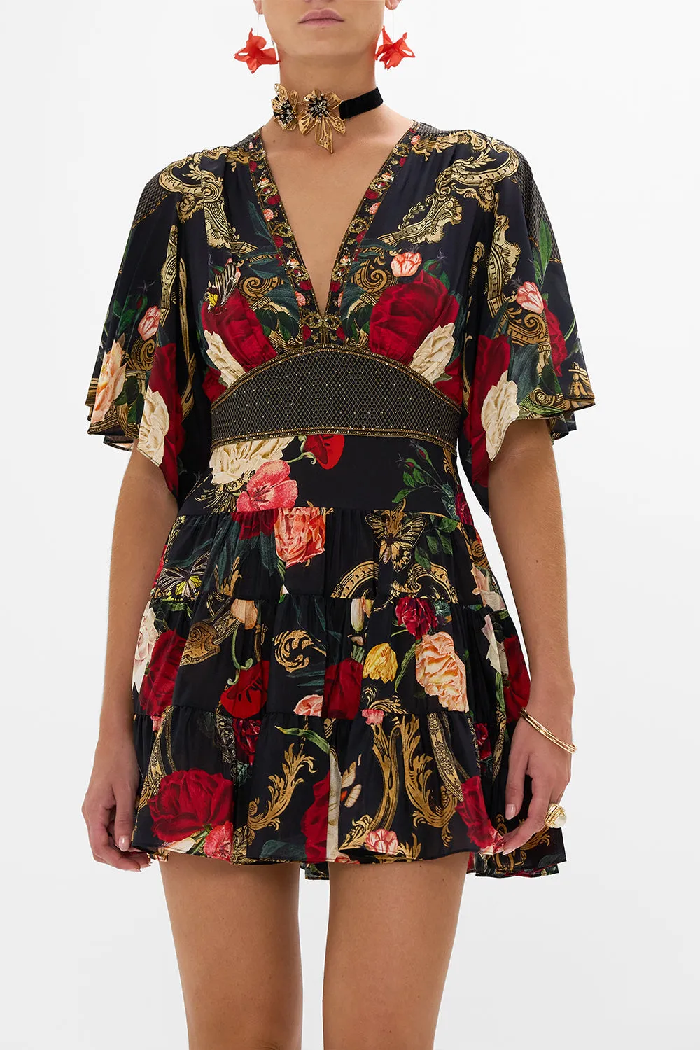 TIERED SKIRT MINI DRESS MAGIC IN THE MANUSCRIPTS sold by Camilla product image thumbnail 5