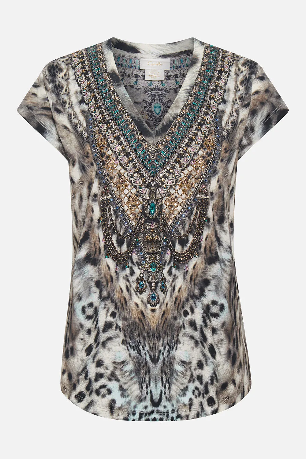 V-NECK TEE SNOW WHISPERS LOUNGE sold by Camilla product image thumbnail 3
