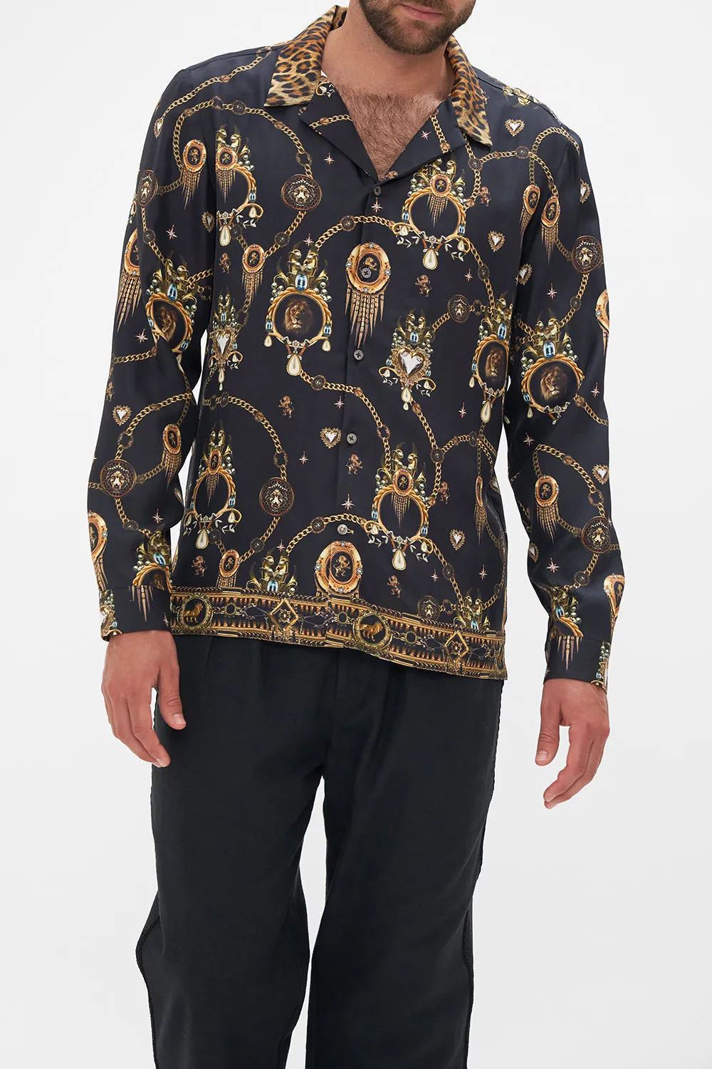 LONG SLEEVE CAMP COLLARED SHIRT JUNGLE DREAMING sold by Camilla product image thumbnail 5