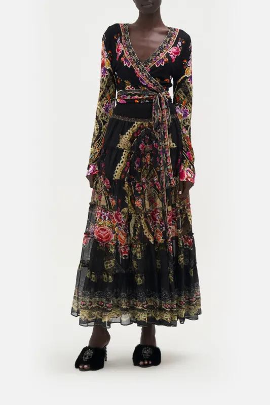 LONG SLEEVE WRAP TOP DANCE WITH DUENDE sold by Camilla