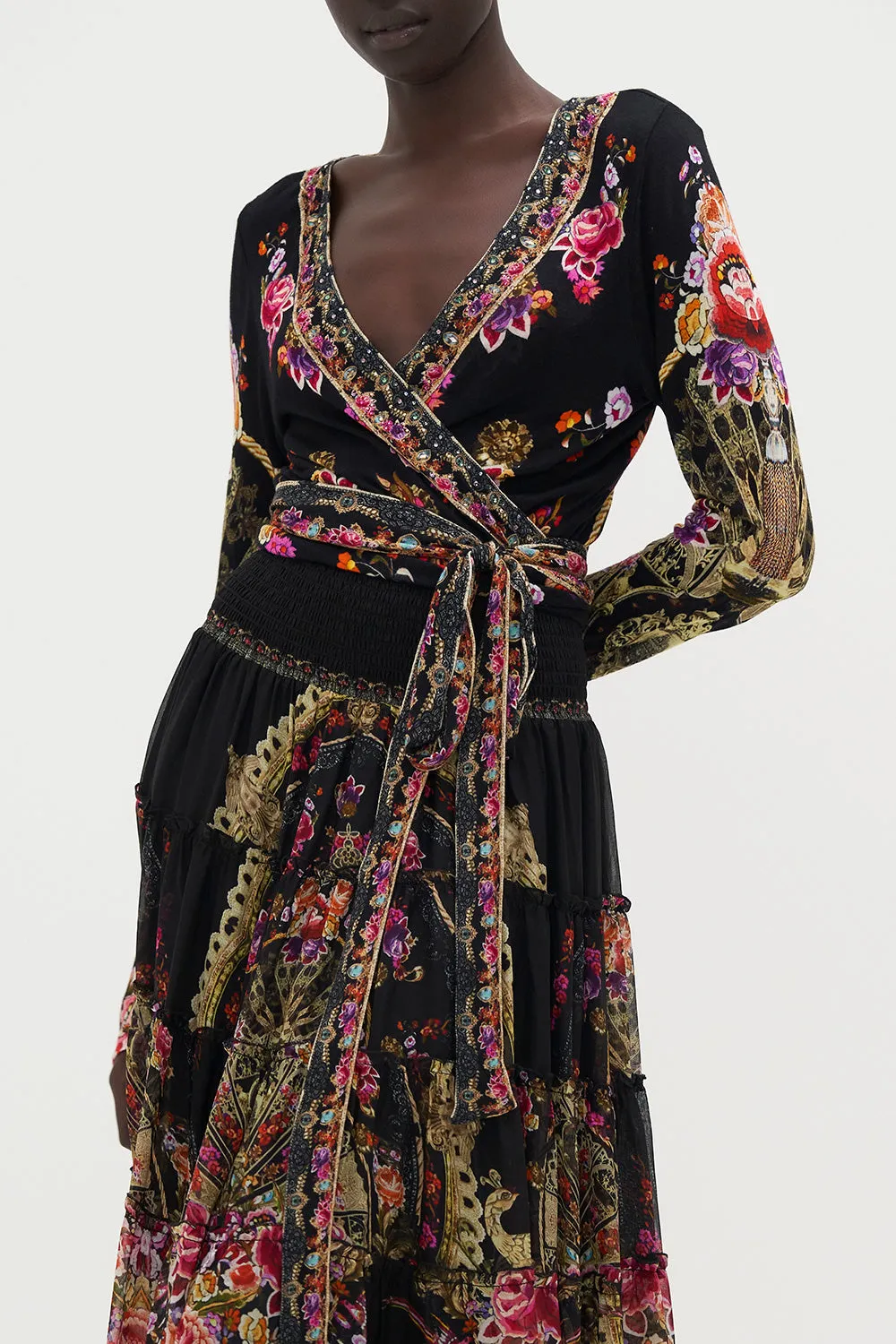 LONG SLEEVE WRAP TOP DANCE WITH DUENDE sold by Camilla product image thumbnail 5