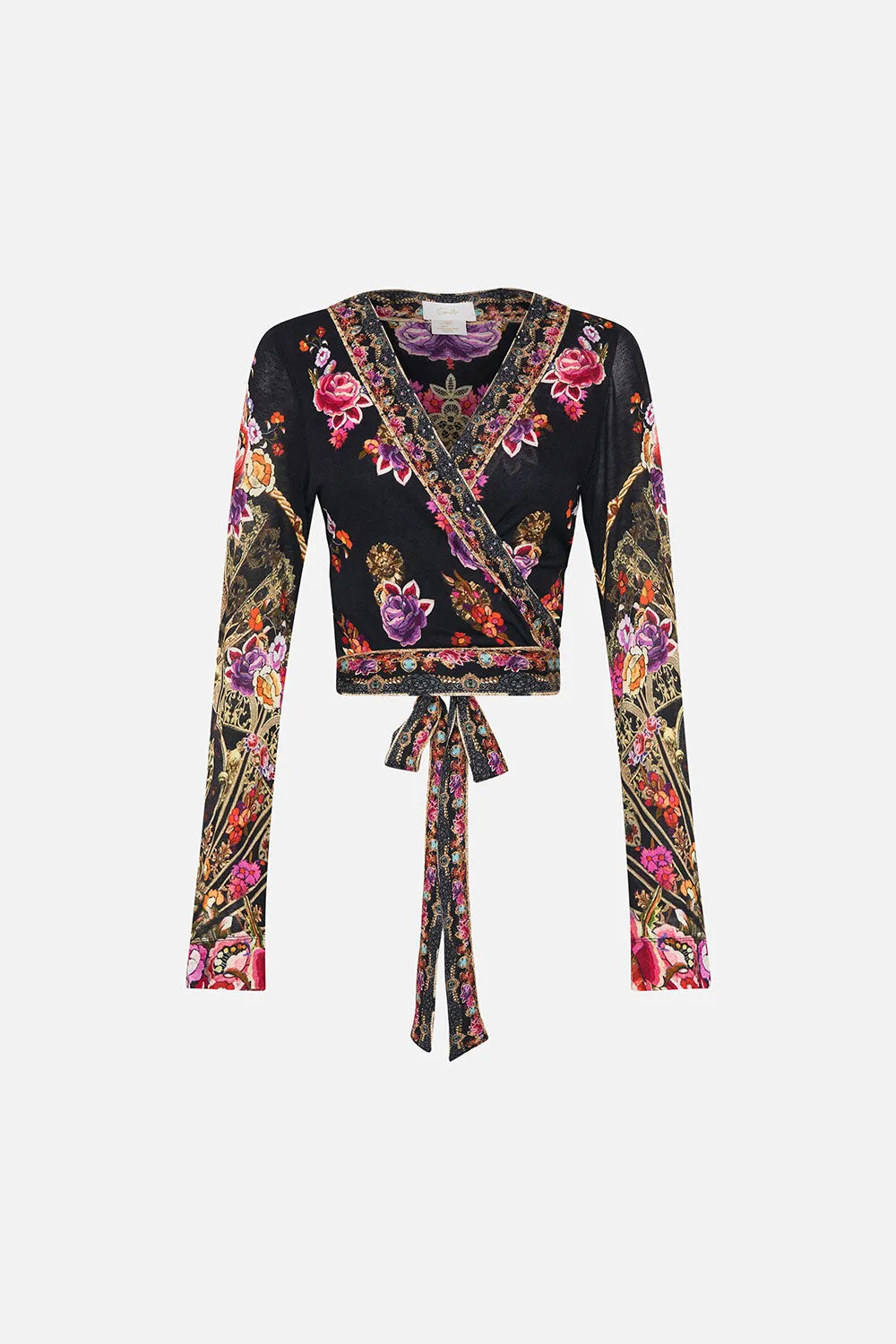 LONG SLEEVE WRAP TOP DANCE WITH DUENDE sold by Camilla product image thumbnail 3