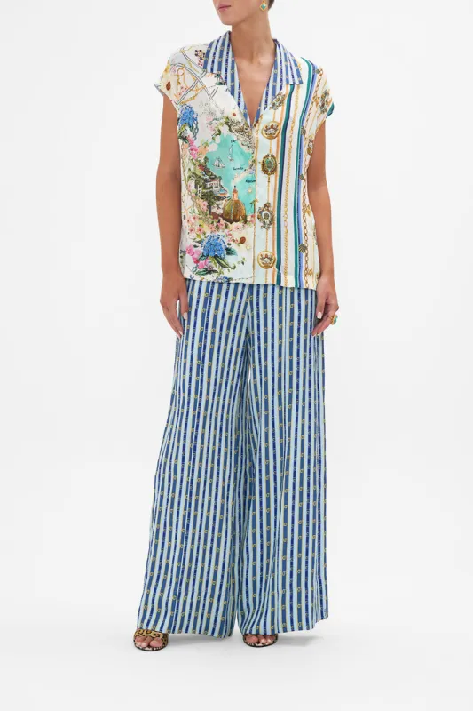 BUTTON THROUGH COLLARED TOP AMALFI LULLABY sold by Camilla