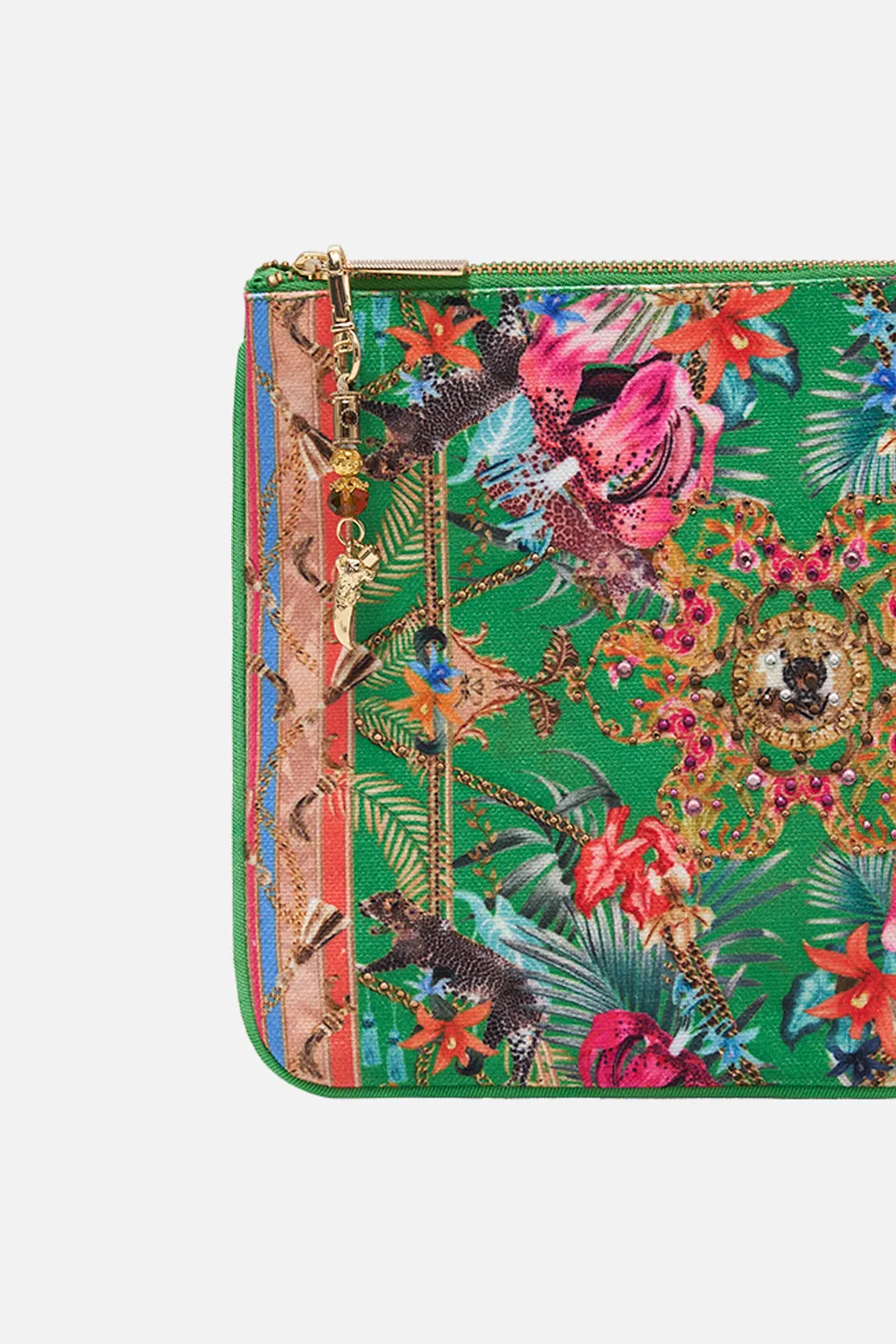 SMALL CANVAS CLUTCH CURIOUS AND CURIOUSER sold by Camilla product image thumbnail 2