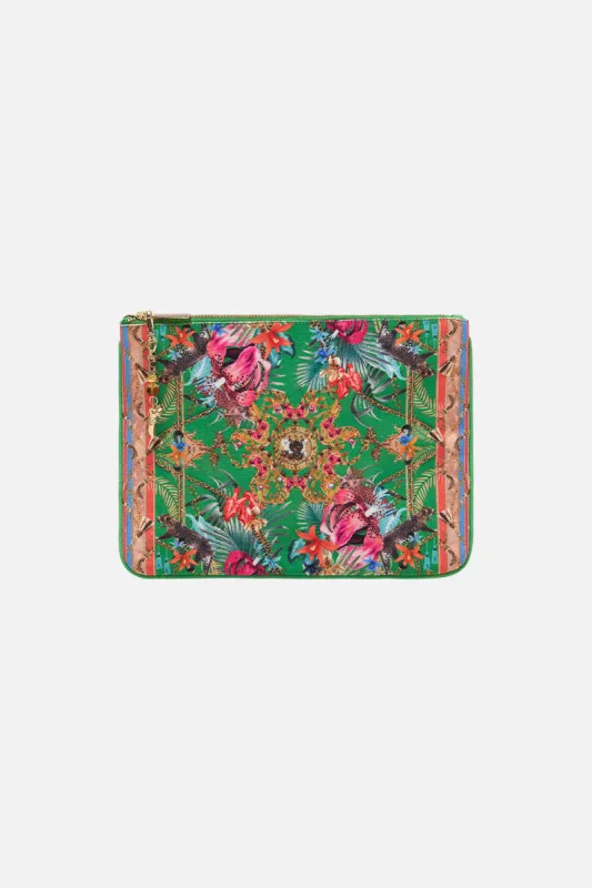SMALL CANVAS CLUTCH CURIOUS AND CURIOUSER sold by Camilla