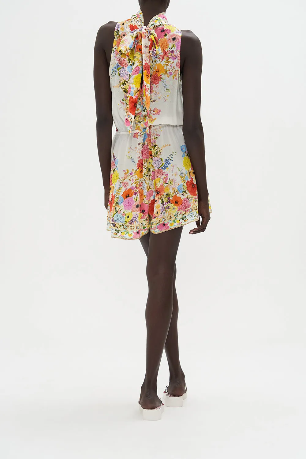 NECK TIE PLAYSUIT WITH ELASTIC WAIST SUNLIGHT SYMPHONY sold by Camilla product image thumbnail 2