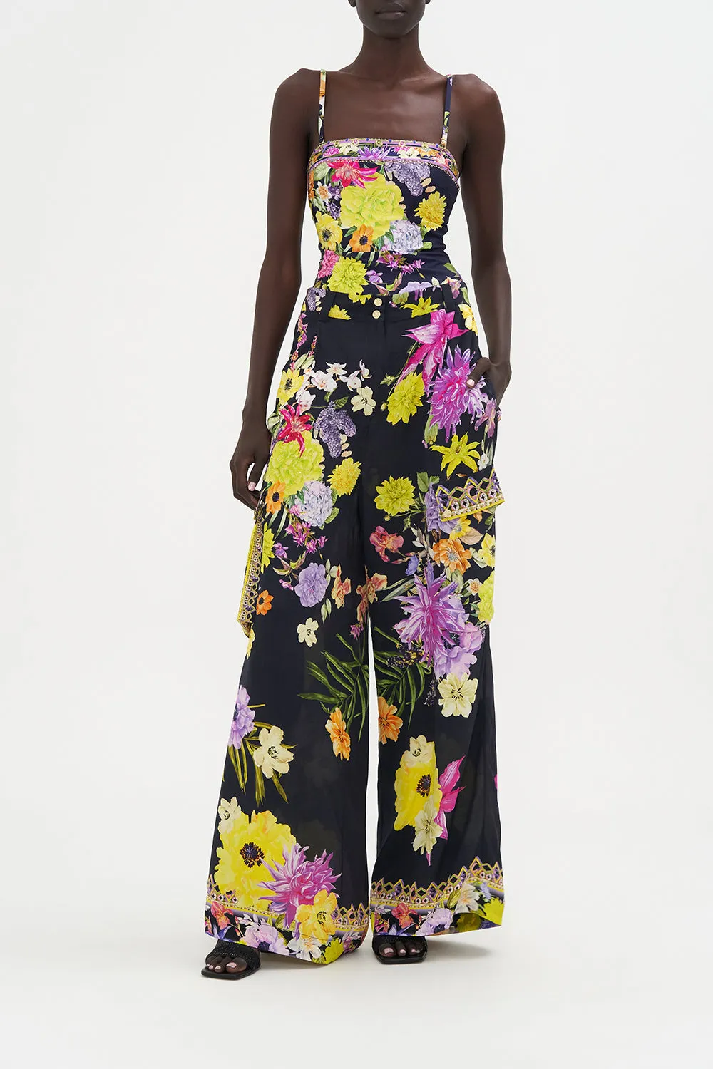 WIDE LEG UTILITY PANTS PEACE BE WITH YOU sold by Camilla