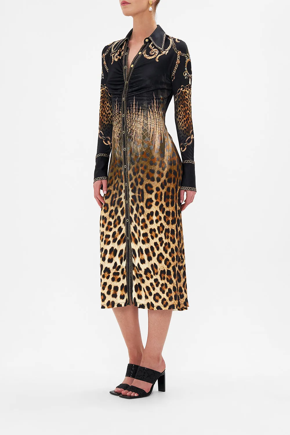 JERSEY MIDI SHIRT DRESS JUNGLE DREAMING sold by Camilla product image thumbnail 3