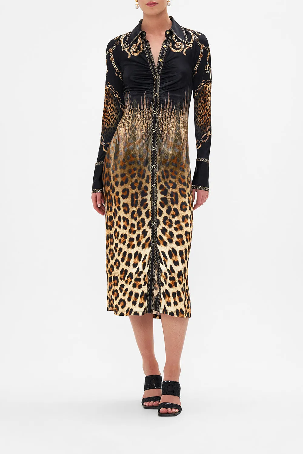 JERSEY MIDI SHIRT DRESS JUNGLE DREAMING sold by Camilla