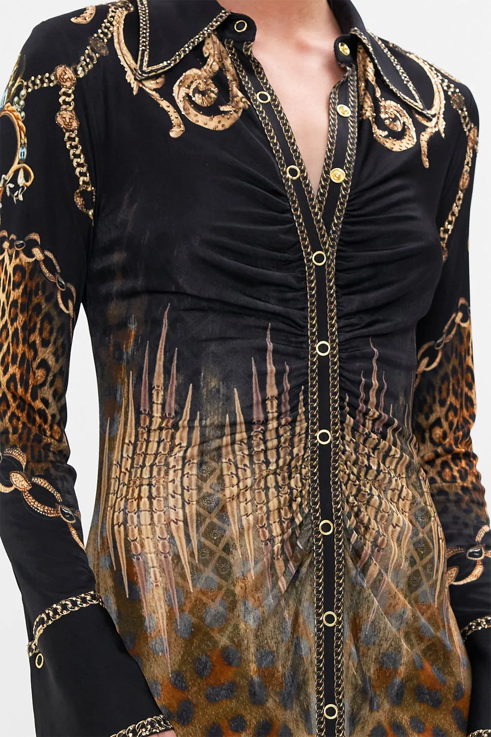 JERSEY MIDI SHIRT DRESS JUNGLE DREAMING sold by Camilla product image thumbnail 5