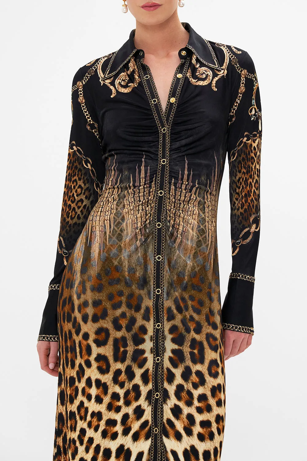 JERSEY MIDI SHIRT DRESS JUNGLE DREAMING sold by Camilla product image thumbnail 4