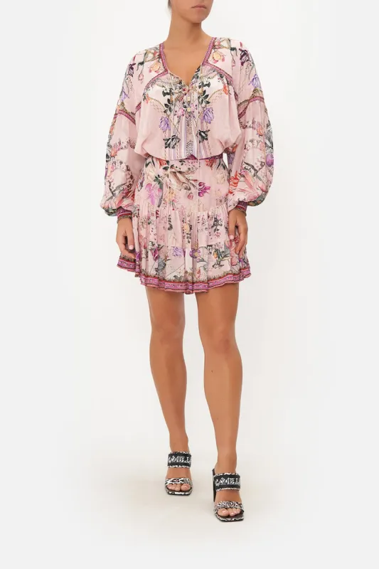 GATHERED PANEL MINI SKIRT MAD AS A SNAKE made by Camilla