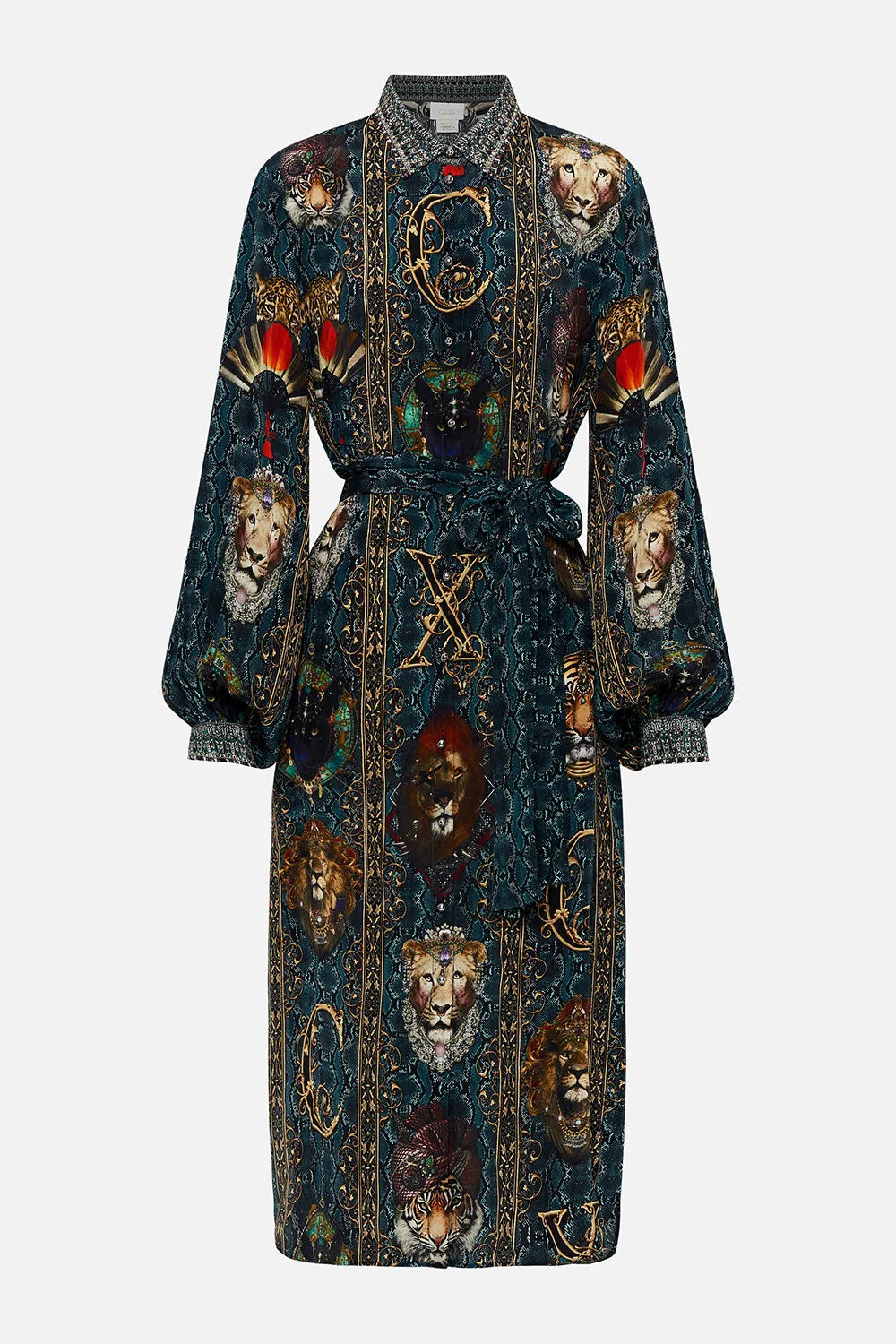 HIGH LOW MIDI SHIRT DRESS HEADS WILL ROLL sold by Camilla product image thumbnail 3